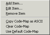 The Code-Map Editor Edit Menu